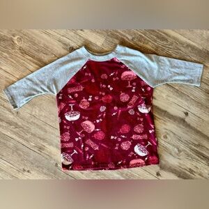 LuLaRoe Sweet Candy 3/4 length tee size 4